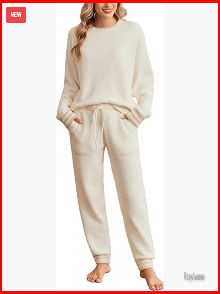 Women's Fleece Pajama Set, Long Sleeve 2-Piece Lounge Sleepwear
